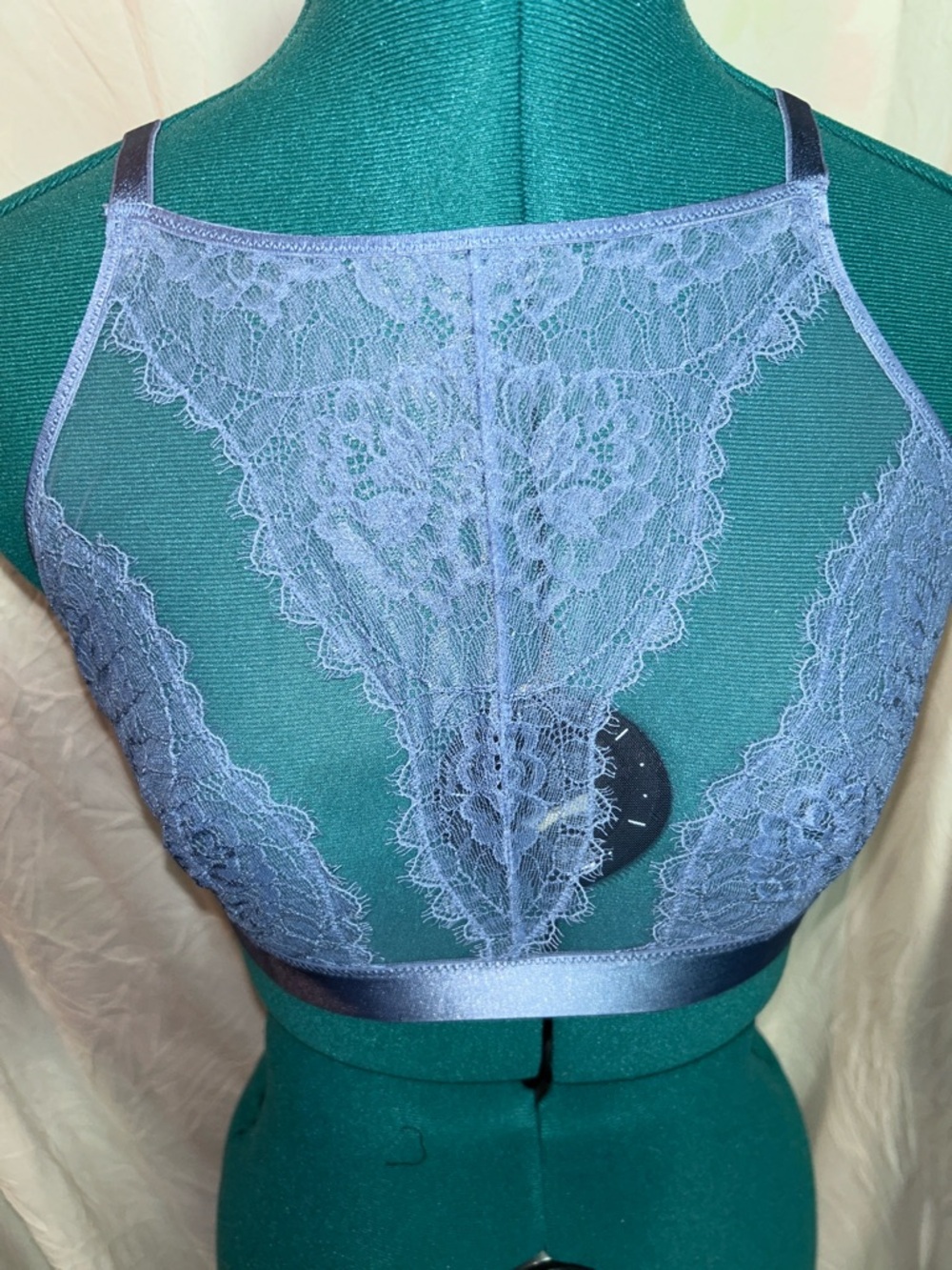 Soma Lace High-Neck Bralette - Lavender Blue size medium